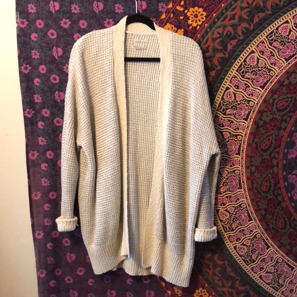 Beige oversized cardigan - Picture 1 of 2